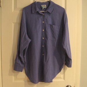 Future Collective Gabriella Karefa-Johnson Blue Shirt Size M Oversized Linen